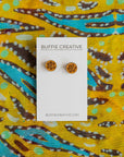 Wood Stud Earrings By Buffie Punch